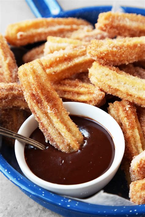 The Classics: Churros with Chocolate Dipping Sauce - The Candid Appetite