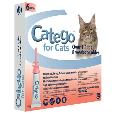 Catego Flea & Tick Control for Cats (6 Doses) - Walmart.com - Walmart.com