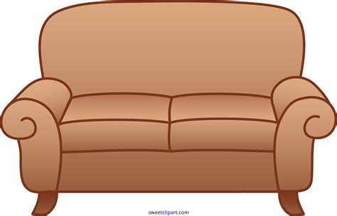 Sofa Beige Clipart - Sweet Clip Art