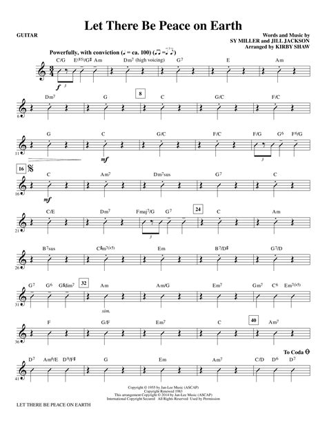 Let There Be Peace On Earth Chords - Sheet and Chords Collection