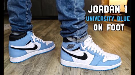 Jordan 1 University Blue Review and On Foot - YouTube