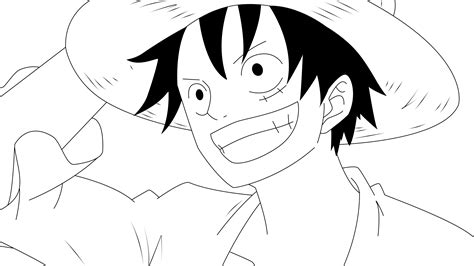 One Piece Luffy Easy Coloring Pages