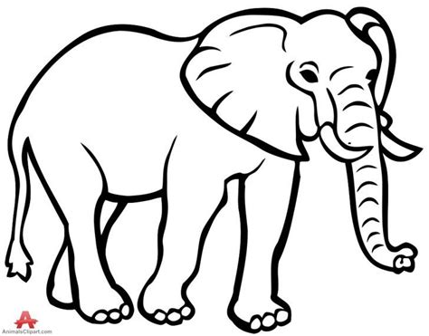 Elephant Outline Clip Art