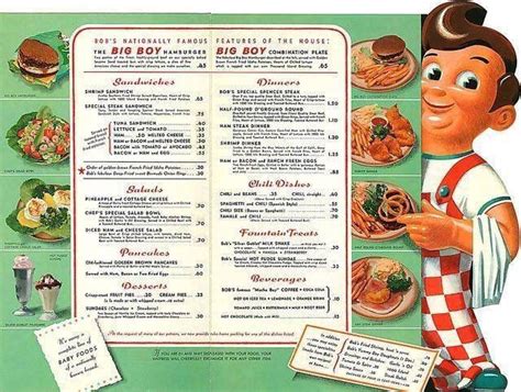 Pin by Ann French on Flashback 60s 70s | Vintage menu, Big boy menu ...