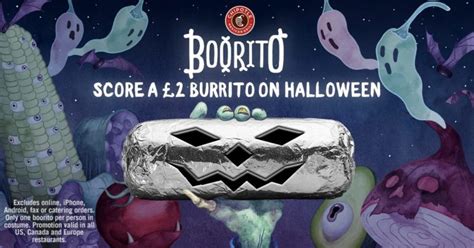 Grab a Burrito in Chipotle for just £2 this Halloween - Broke in London