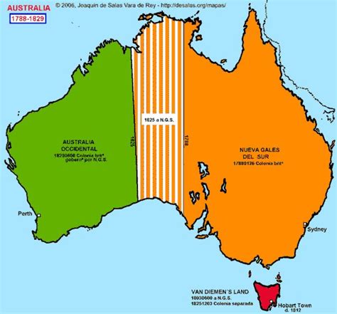 Hisatlas - Map of Australia 1788-1829