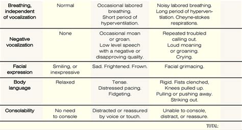 Pain Assessment IN Advanced Dementia (PAINAD) Scale 0 1 2 Score ...