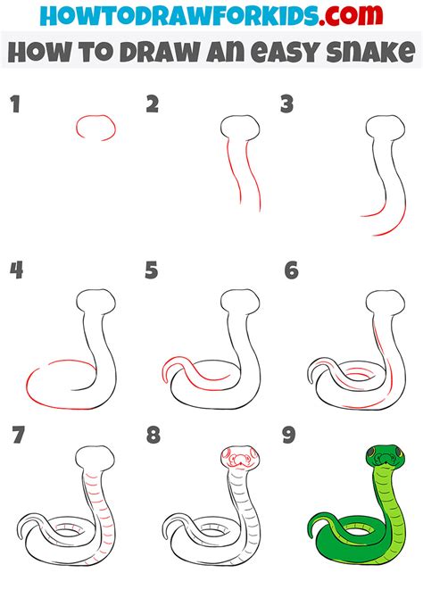 How to Draw an Easy Snake - Easy Drawing Tutorial For Kids