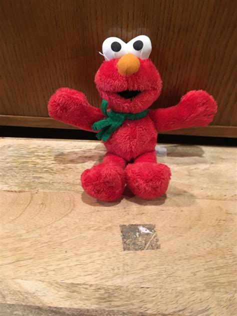 Vintage Sesame Street Elmo Plush Toy with Green Scarf | Etsy