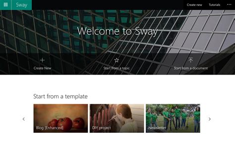 Using Microsoft Sway – Web Tools Fall 22