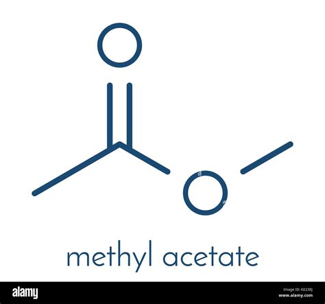 Methyl acetate solvent molecule. Skeletal formula Stock Vector Image ...