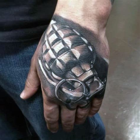 50 3D Hand Tattoo Designs For Men - Masculine Ink Ideas