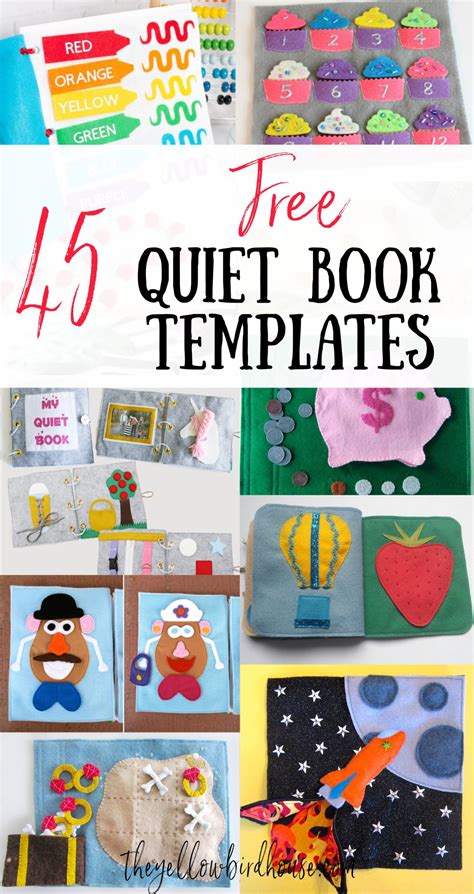 45 Free Quiet Book Templates & Pages - The Yellow Birdhouse