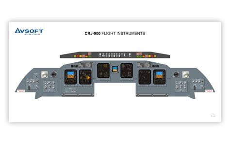 Bombardier CRJ-900 Cockpit Poster - Avsoft Aviation Training Courses ...