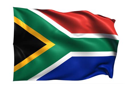 South Africa Waving flag Realistic Transparent Background 15309666 PNG