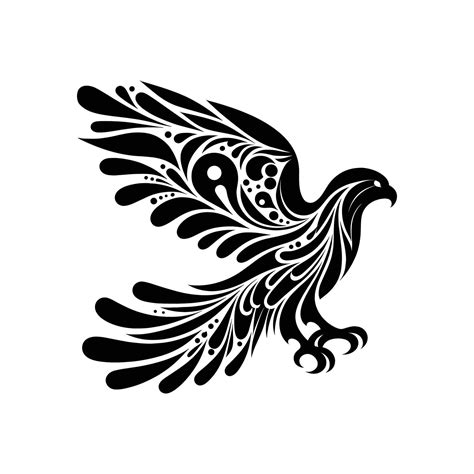 Falcon Tattoo Logo Clean and Creative Silhouette Symbol Vector ...