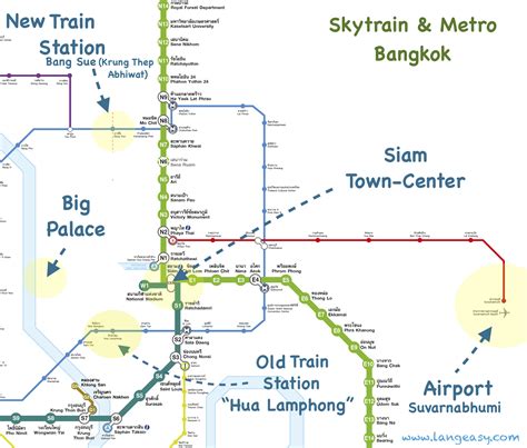 The Skytrain (BTS) & Metro (MRT) of Bangkok – Map and Tourist ...