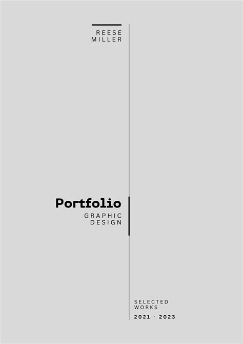 Career Portfolio Cover Page Template