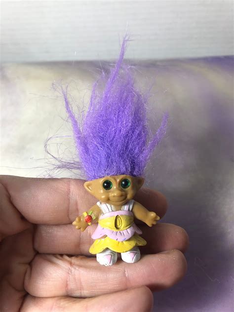 SOMA Trolls - Purple Hair Troll Figurine - Purple Hair - Rare Vintage ...