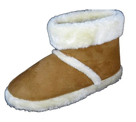 Mens Dunlop Ankle Boot Knitted Fur Slipper Bootie Faux Suede Warm ...