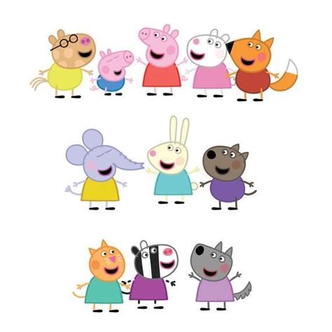 Peppa Pig's Friends Wall Sticker Peppa Pig Wall Decal | Etsy | Peppa ...