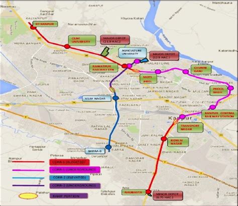 Kanpur Metro Station List 2024 PDF | Metro Route Map , Timings and ...