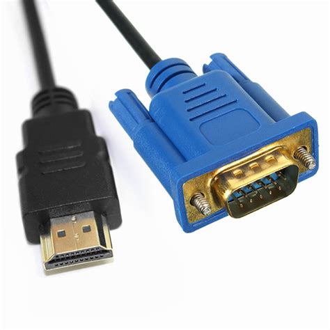 HDMI Gold Male To VGA HD-15 Male 15Pin Adapter Cable 6FT 1.8M 1080P ...