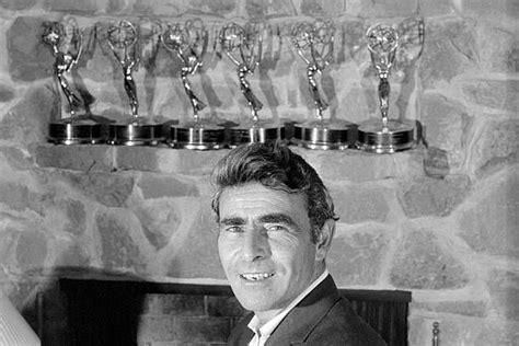 Rod Serling at home with his Emmy Awards in Los Angeles, California ...