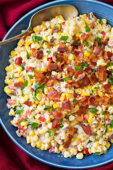 Creamy Confetti Corn with Bacon | Thanksgiving recipes side dishes ...