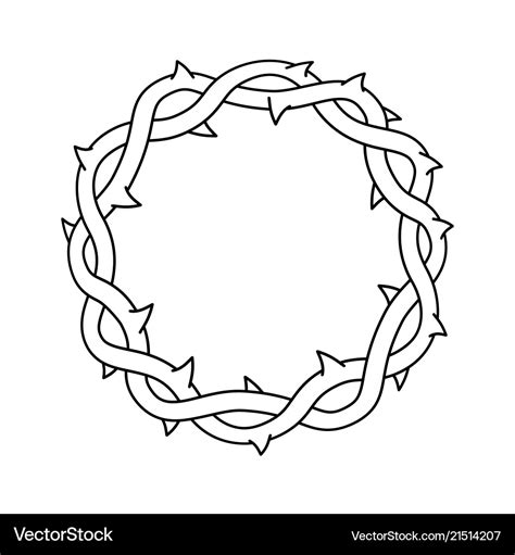 Crown of thorns easter religious symbol Royalty Free Vector