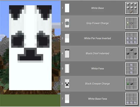 Panda bear banner design for Minecraft | Edifici minecraft, Casa di ...