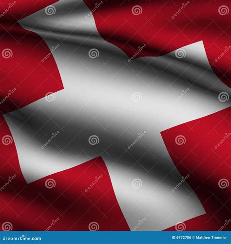 Rendered Swiss Square Flag stock illustration. Illustration of banner ...