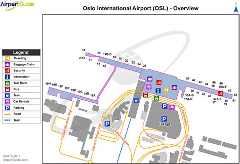 Oslo - Oslo Gardermoen (OSL) Airport Terminal Map - Overview