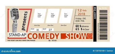 Comedy Show Ticket Template