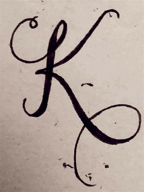 Letter K Tattoo | Calligraphy Style