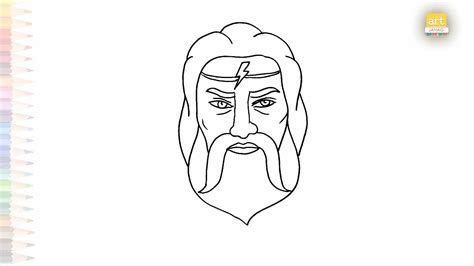 Greek god Zeus drawing | Easy drawing tutorials | How to draw Greek god ...