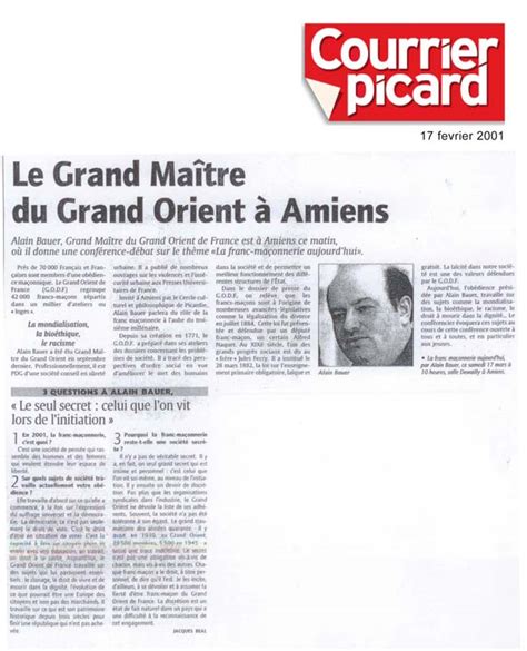 Le courrier picard – 17 Février 2001 | Alain Bauer