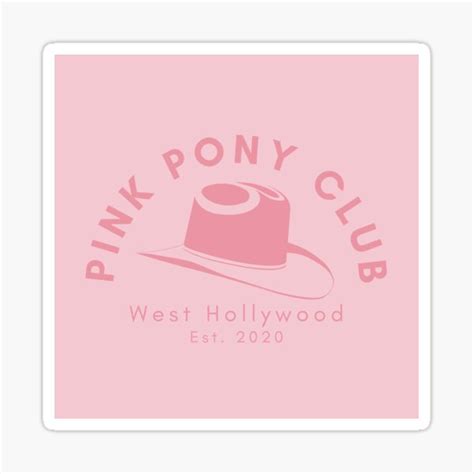 "Pink Pony Club" Sticker for Sale by dedick | Redbubble