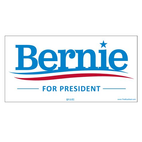 Bernie Sanders For President Bumper Sticker - White - The Blue Deal LLC