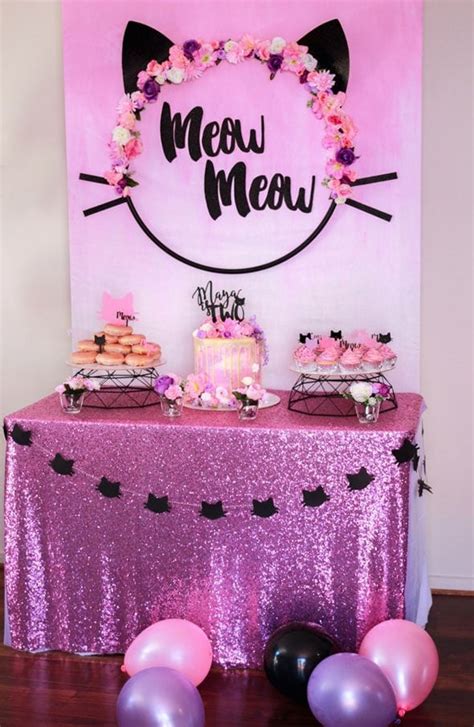 30 Cute Cat Birthday Party Ideas - Pretty My Party