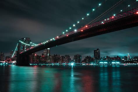 Brooklyn Bridge Night Cityscape Wallpapers - Wallpaper Cave