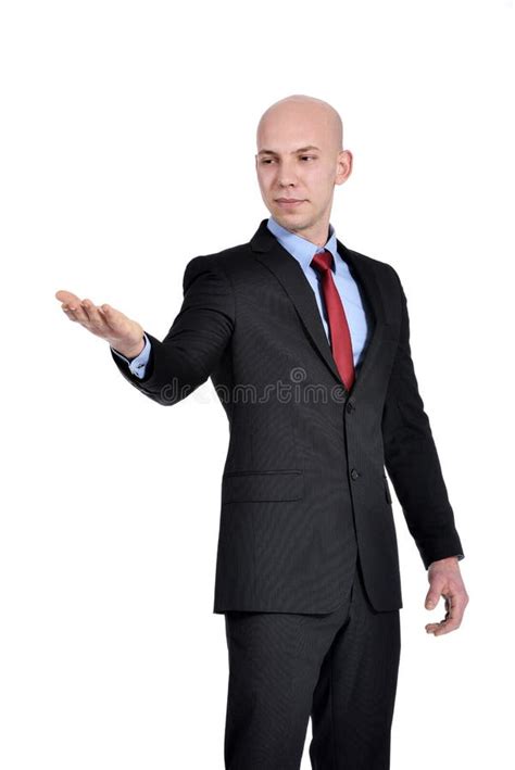 Business Man Holding Hand Out in a Welcome Gesture Stock Photo - Image ...