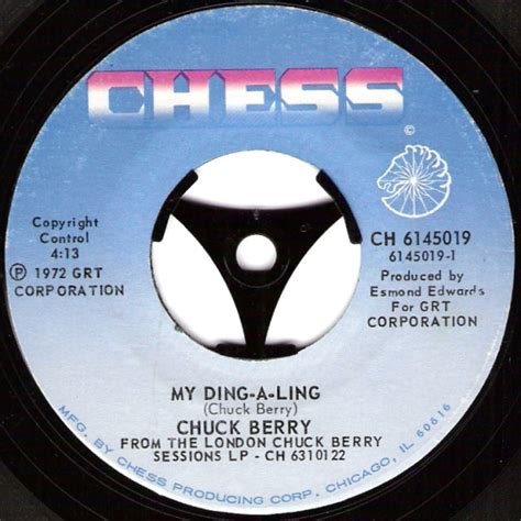 Chuck Berry – My Ding-A-Ling – Vinyl (7", 45 RPM + 2 more), 1972 ...