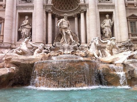 ROME - Trevi Fountain is at the end of the Aqua Virgo, an aqueduct ...