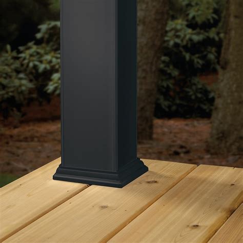 Deckorators 4-in x 4-in Black Composite Deck Post Sleeve in the Deck ...