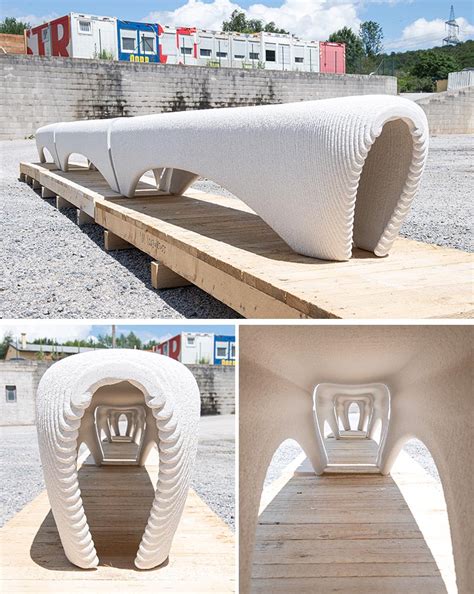 An Outdoor Furniture Collection Was Made By 3D Printing With Concrete