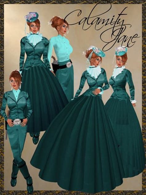 Second Life Marketplace - *Goddess* Calamity Jane Western Costume in Teal