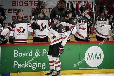 Pierreluc Dubois Canada Celebrates Goal During Editorial Stock Photo ...