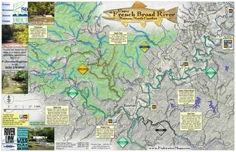 Fishwater Maps - Upper French Broad River - Dodson Fishing