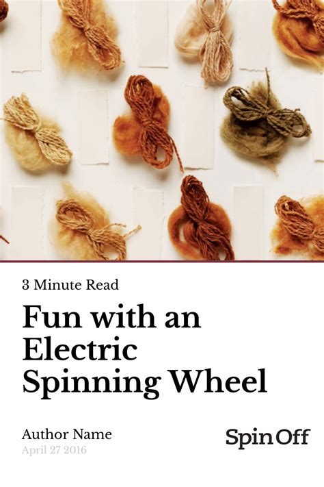 Fun with an Electric Spinning Wheel | Spin Off